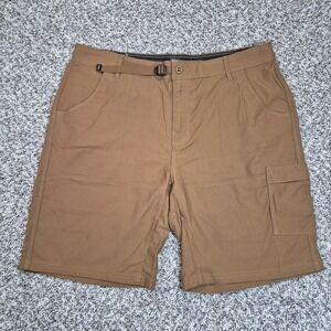 Prana Shorts Mens 40/10 Brown Zion Belted Hiking Outdoors Cargo Pockets Gorpcore